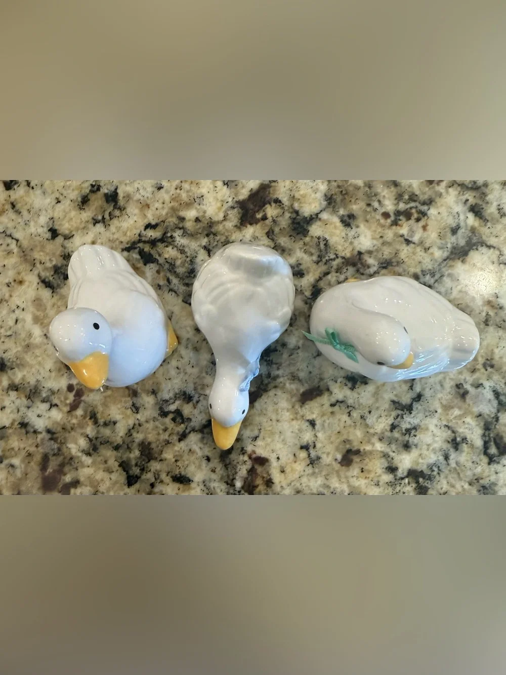 *Set* Target Ceramic Mini White Duck Figurine Set of 3